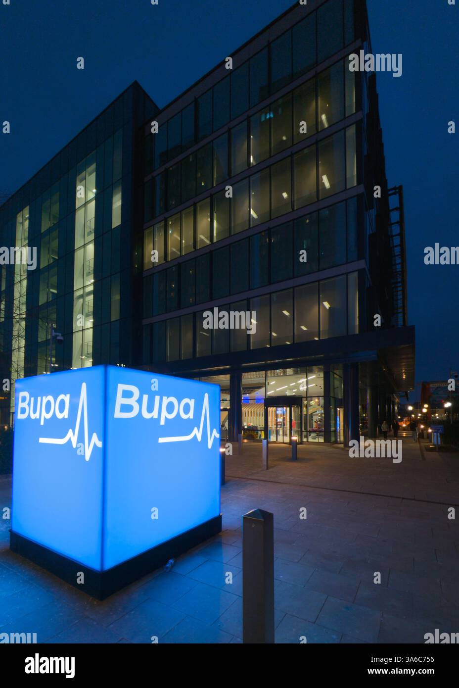 BUPA building Salford Quays, Manchester UK - Smartphone Captured Stock Image
