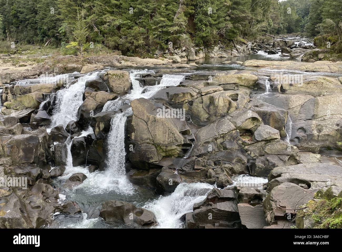 River rock bed in the North Island of New Zealand Stock Photo - Alamy