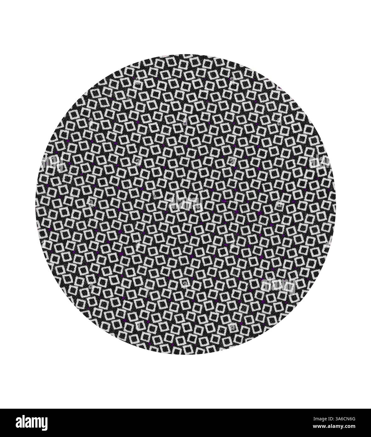 A circular pattern featuring a geometric design of interlocking shapes ...