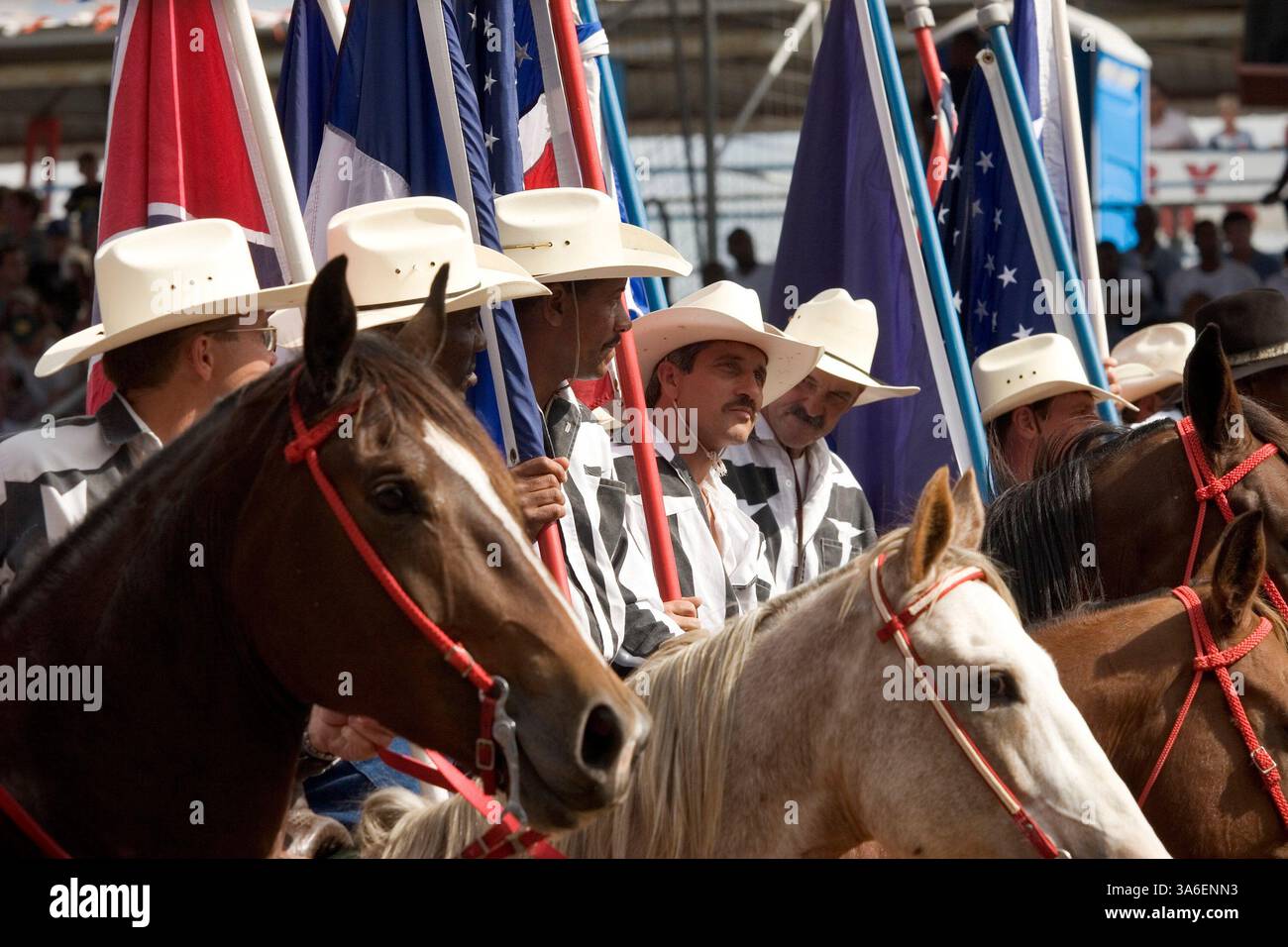 Oct 17, 2004; Angola, LA, USA; The Rough Riders, the prison horseback ...