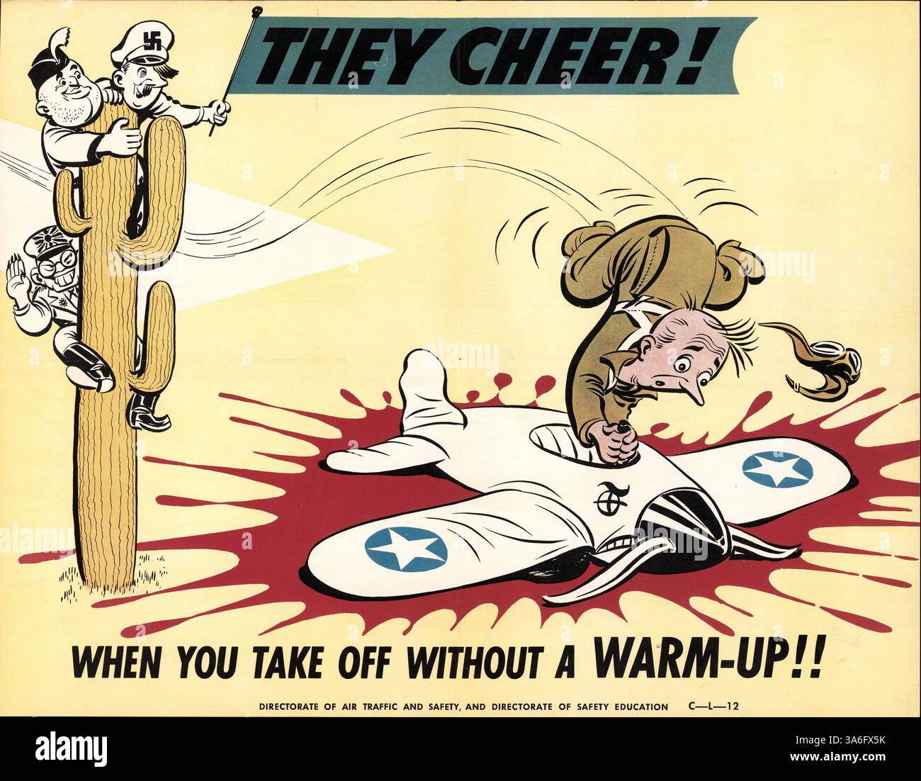 This 1940s political cartoon humorously depicts an airman flippi hi-res ...