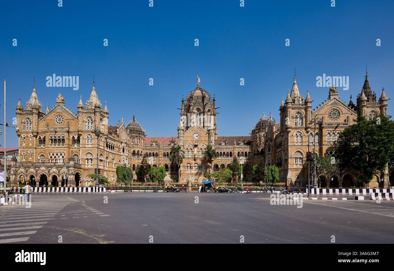 Chhatrapati Shivaji Terminus (Victoria Terminus), Mumbai, Bombay, India, Asia Stock Photo