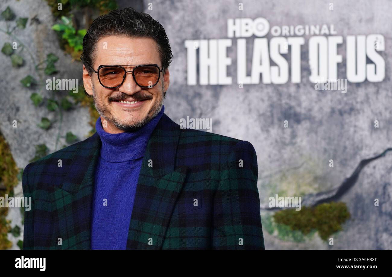 Pedro Pascal arrives at the season two premiere of "The Last of Us" on Monday, March 24, 2025