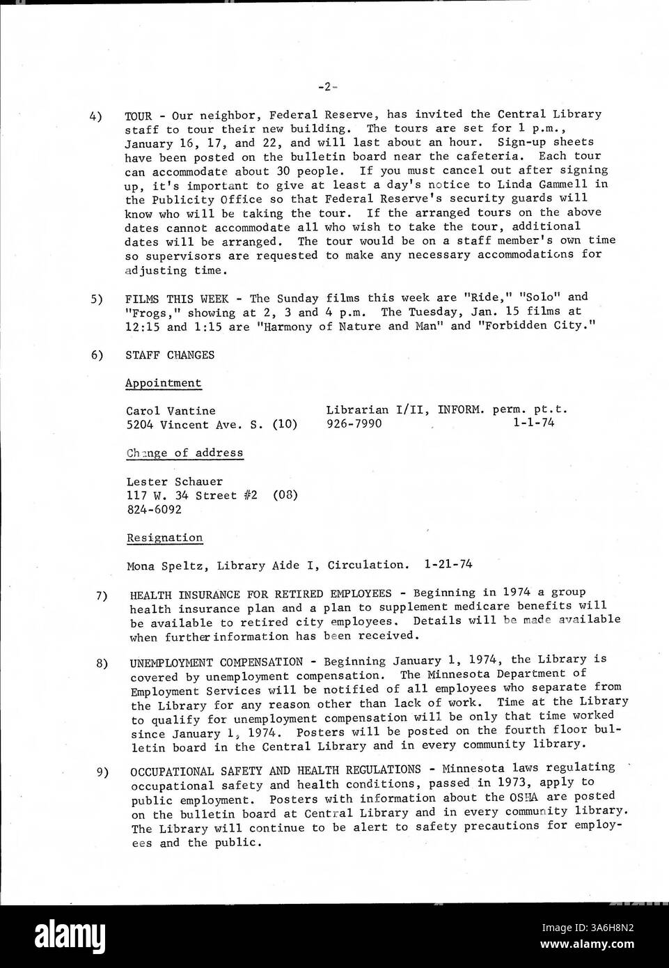 This 1974 edition of the Minneapolis Public Library Official Bulletin