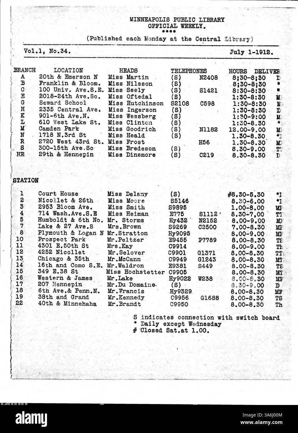 The 1912 Minneapolis Public Library Official Bulletin provides library ...