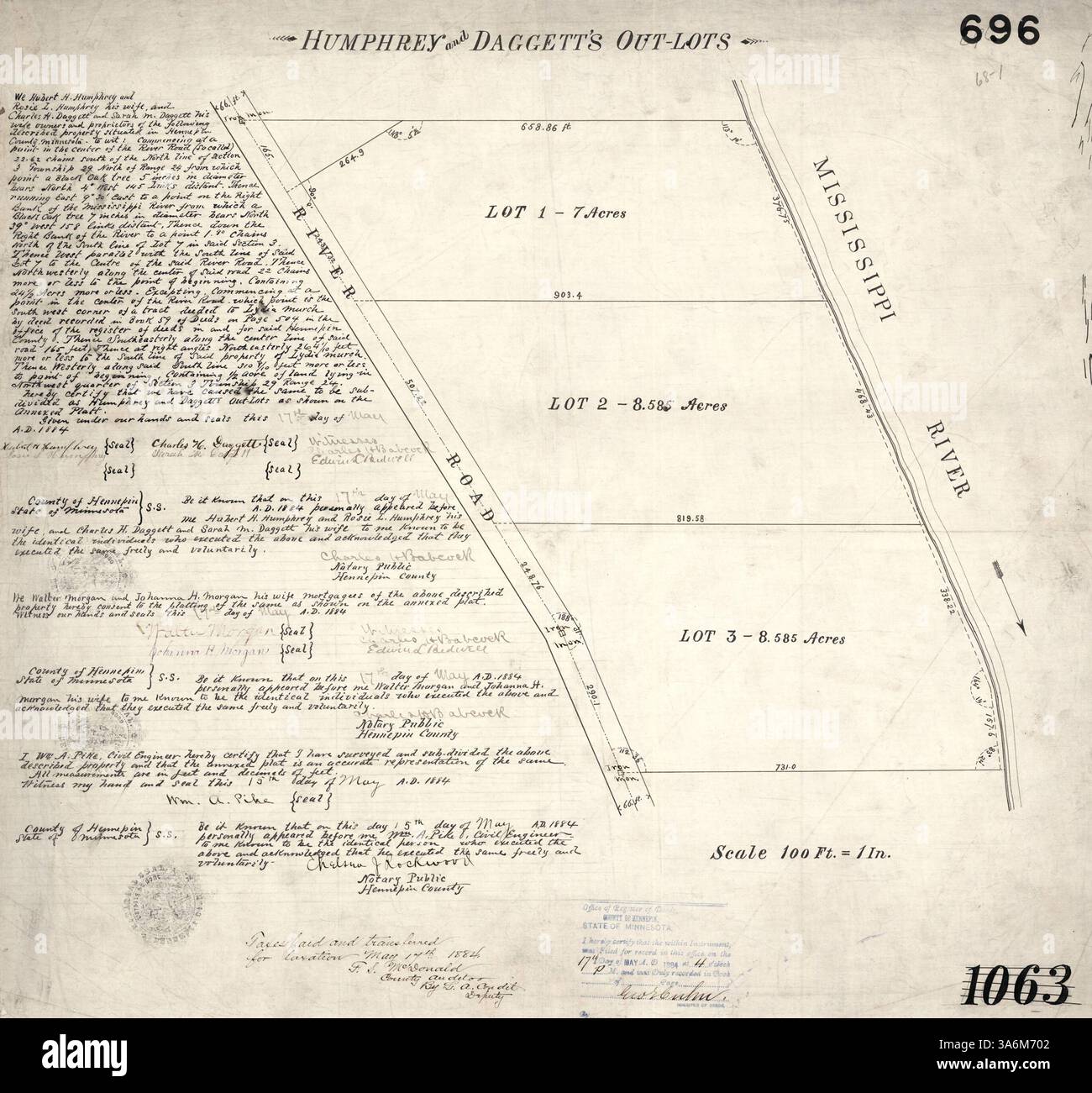 Humphrey and Daggett's Out-lots refer to land parcels developed outside ...