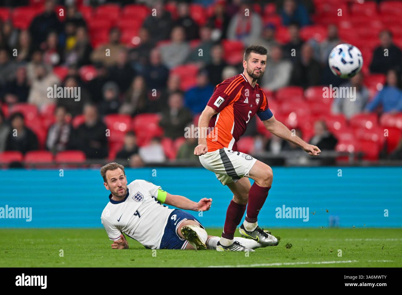 Harry Kane Of England Manages A Shot Goal Wards As He Slips During The harry-kane-of-england-manages-a-shot-goal-wards-as-he-slips-during-the