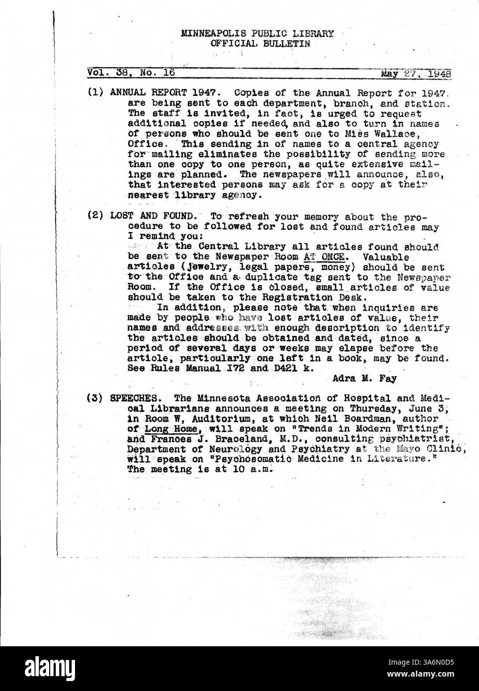 This weekly bulletin from 1948 provides updates to employees of the ...