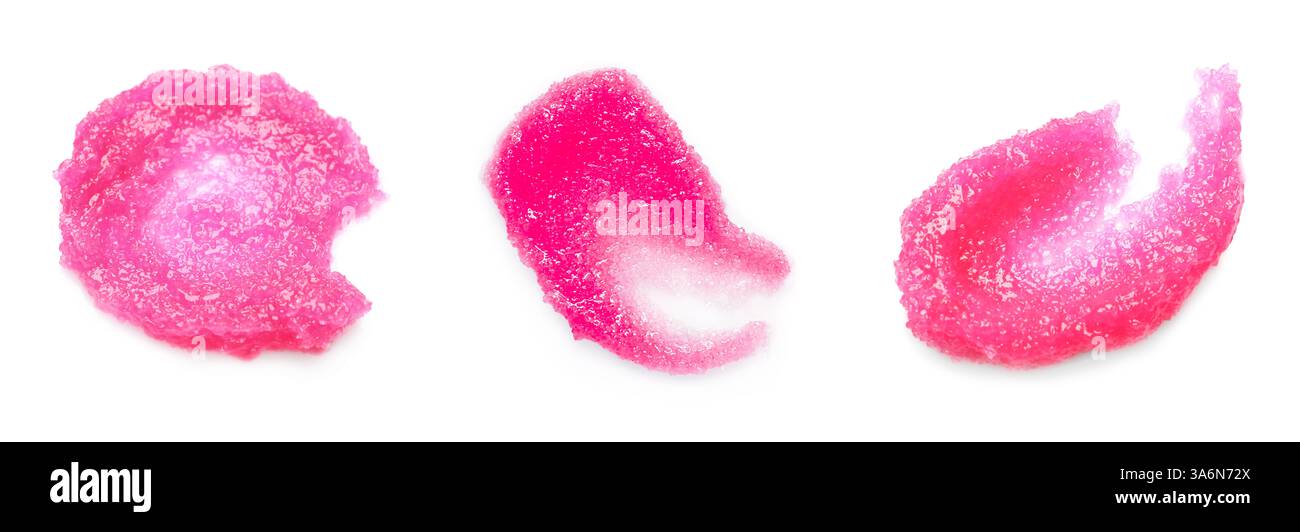 Samples of natural scrub on white background, set Stock Photo - Alamy