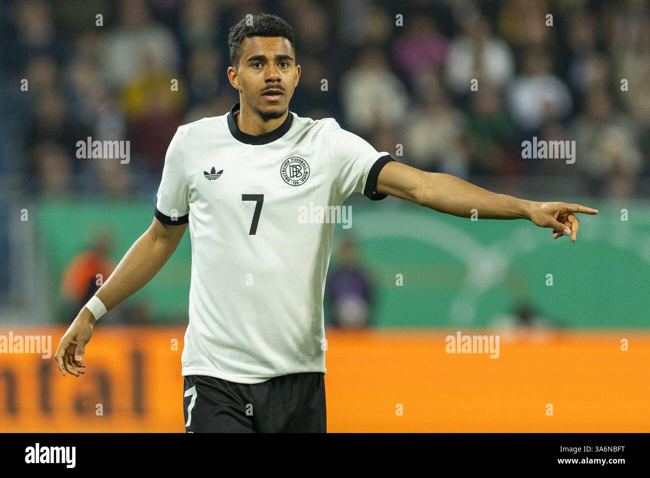 Ansgar Knauff (Deutschland U21, 7) gestikuliert. Freundschaftsspiel ...