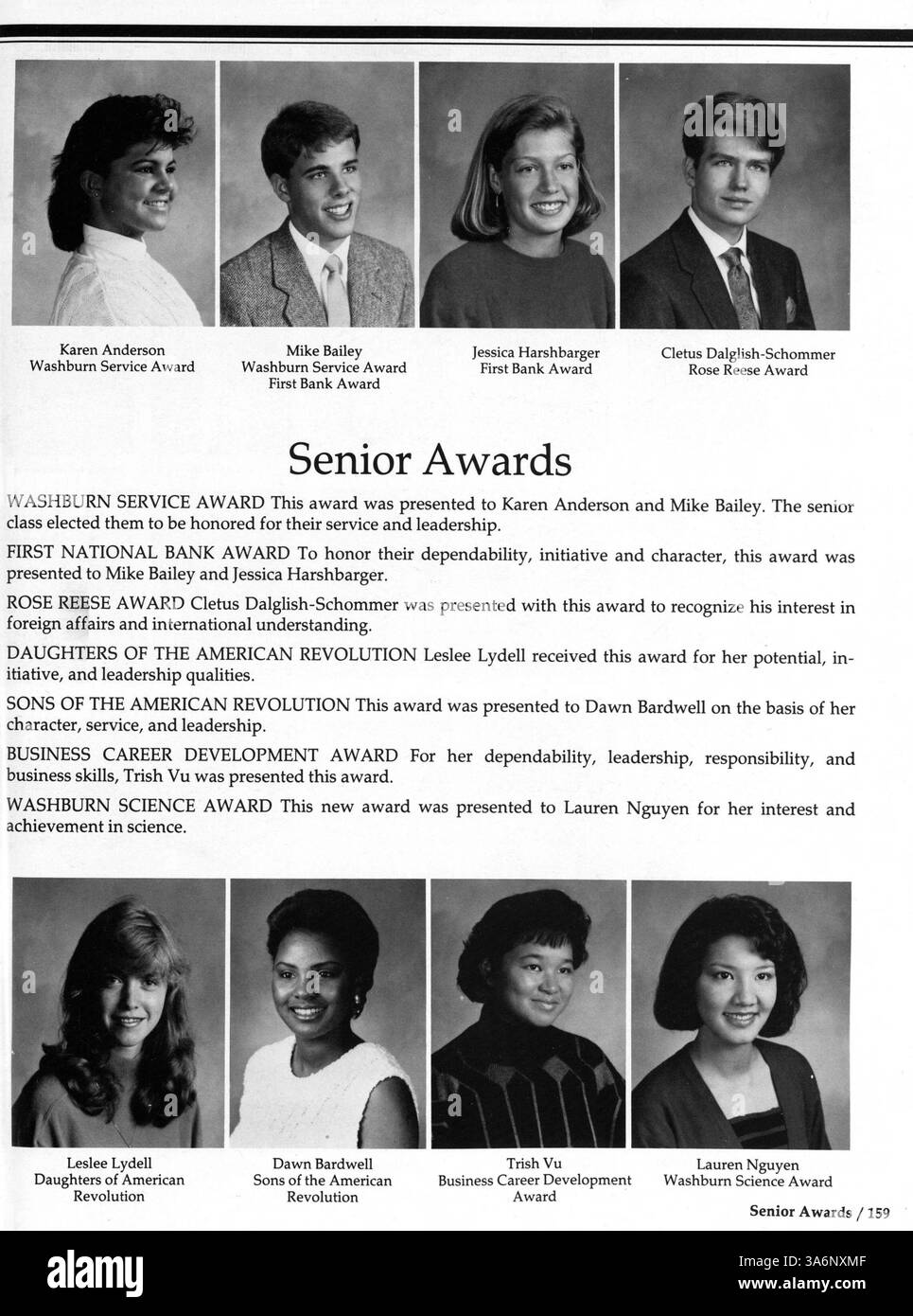 The 1987 Wahian yearbook from Washburn High School reflects on key ...