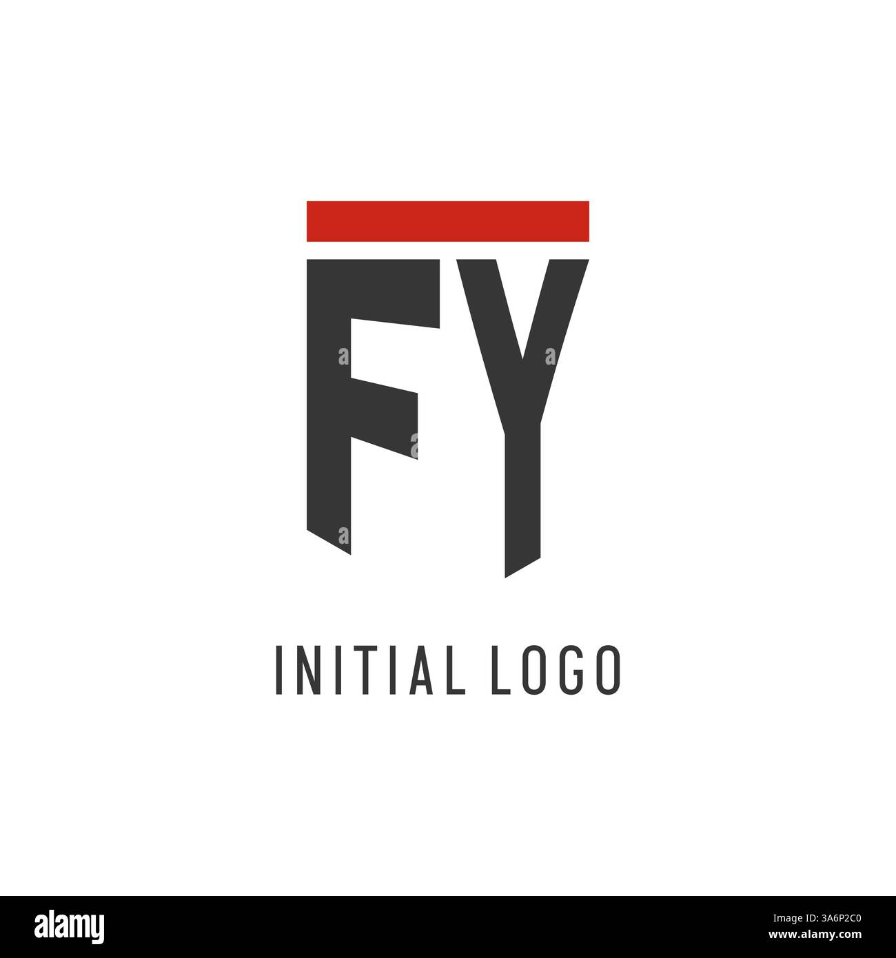 FY initial esport logo with simple shield design style vector graphic Stock Vector