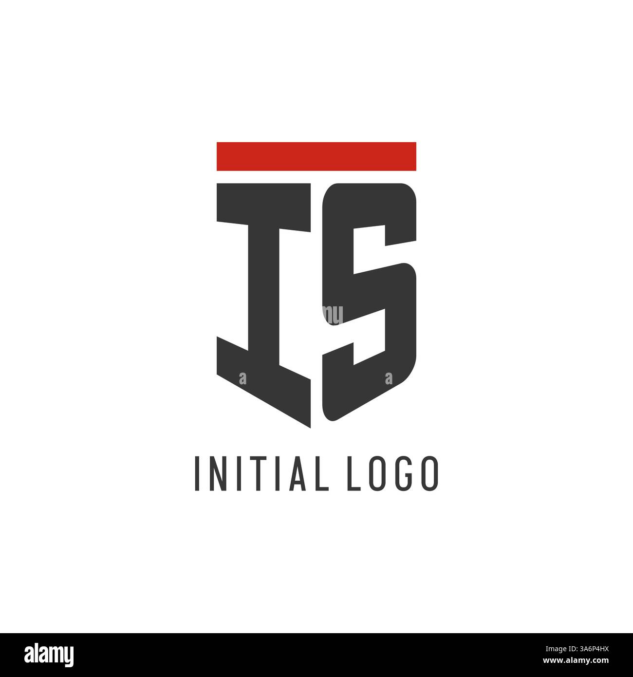 IS initial esport logo with simple shield design style vector graphic ...
