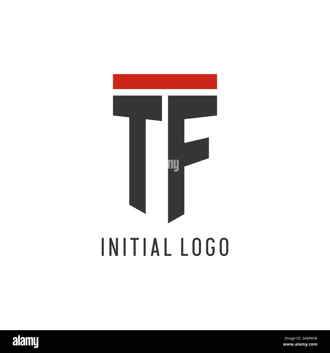 TF initial esport logo with simple shield design style vector graphic Stock Vector