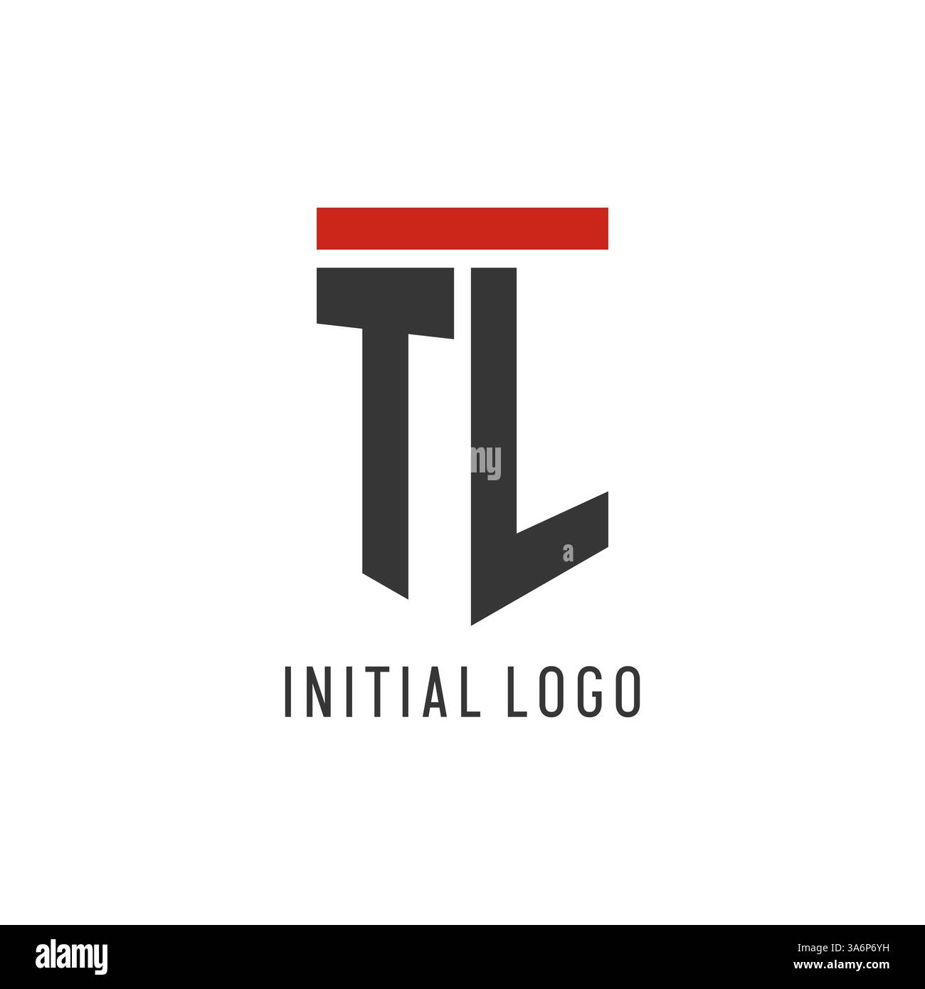 TL initial esport logo with simple shield design style vector graphic Stock Vector