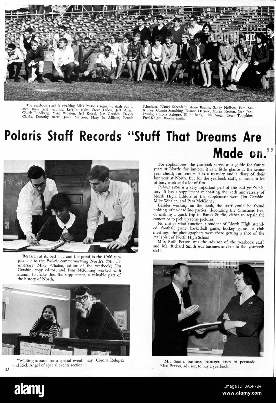 The 1966 'Polaris' Yearbook from North High School offers an overview ...