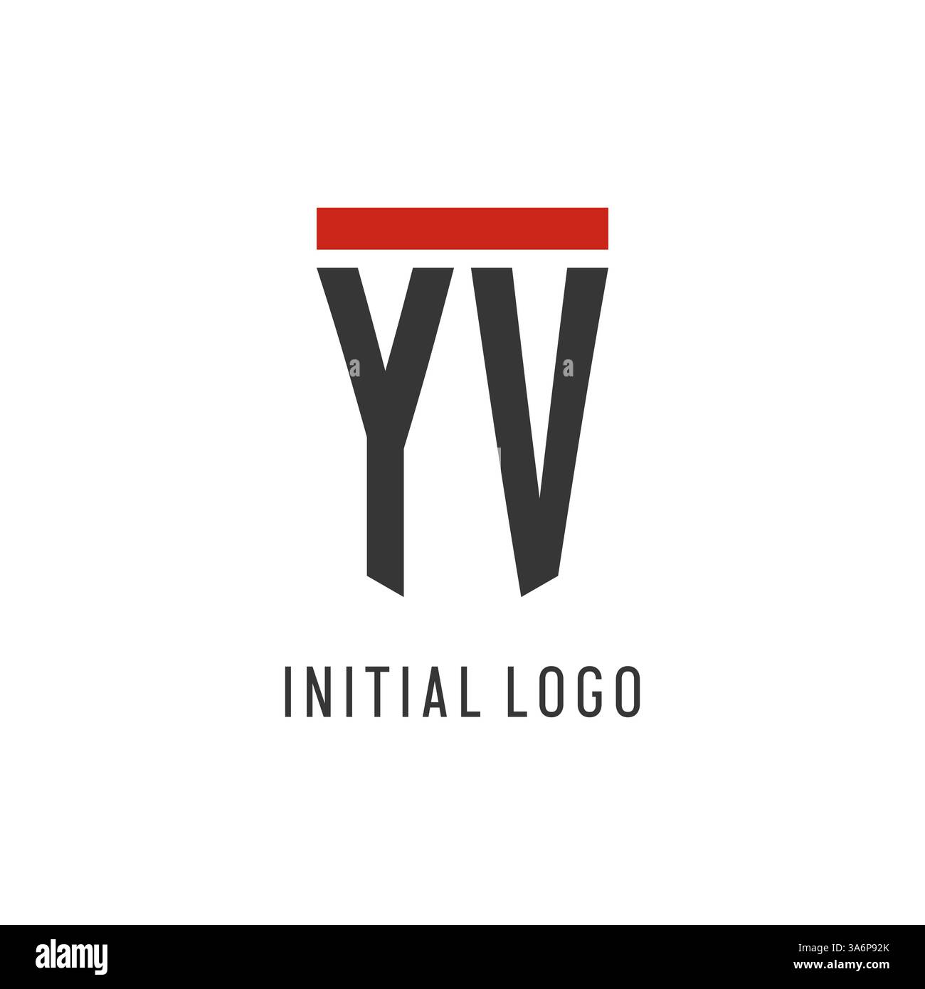 YV initial esport logo with simple shield design style vector graphic Stock Vector