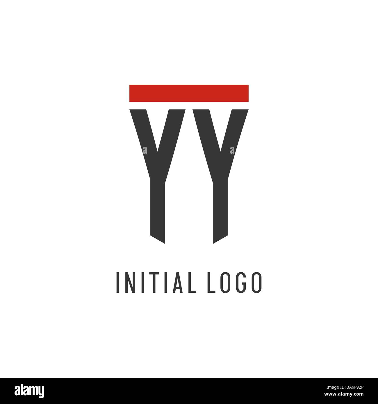 YY initial esport logo with simple shield design style vector graphic Stock Vector