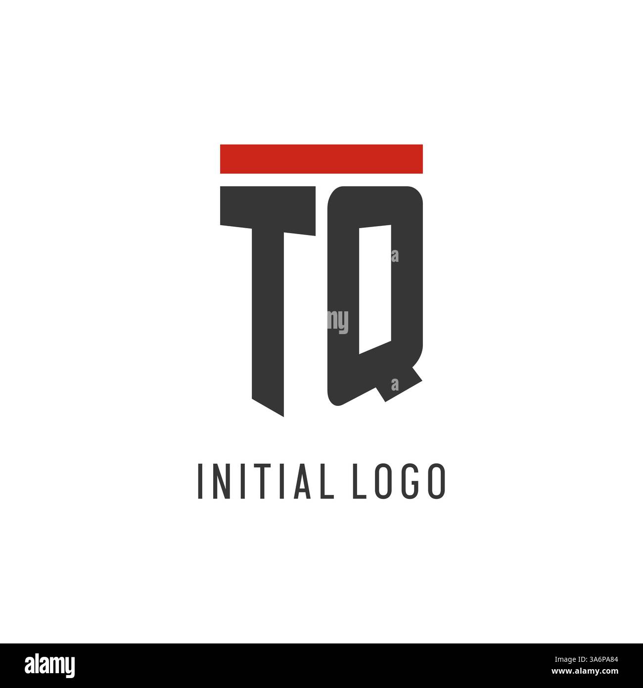 TQ initial esport logo with simple shield design style vector graphic Stock Vector