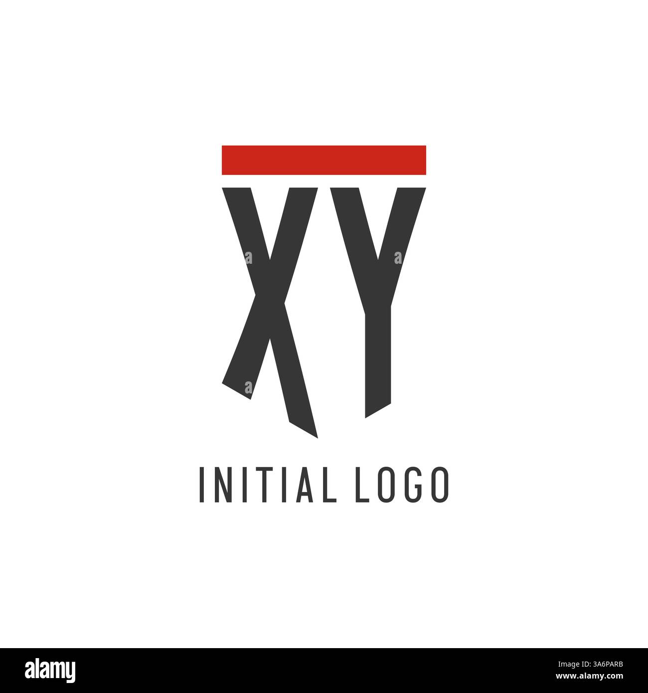 XY initial esport logo with simple shield design style vector graphic Stock Vector