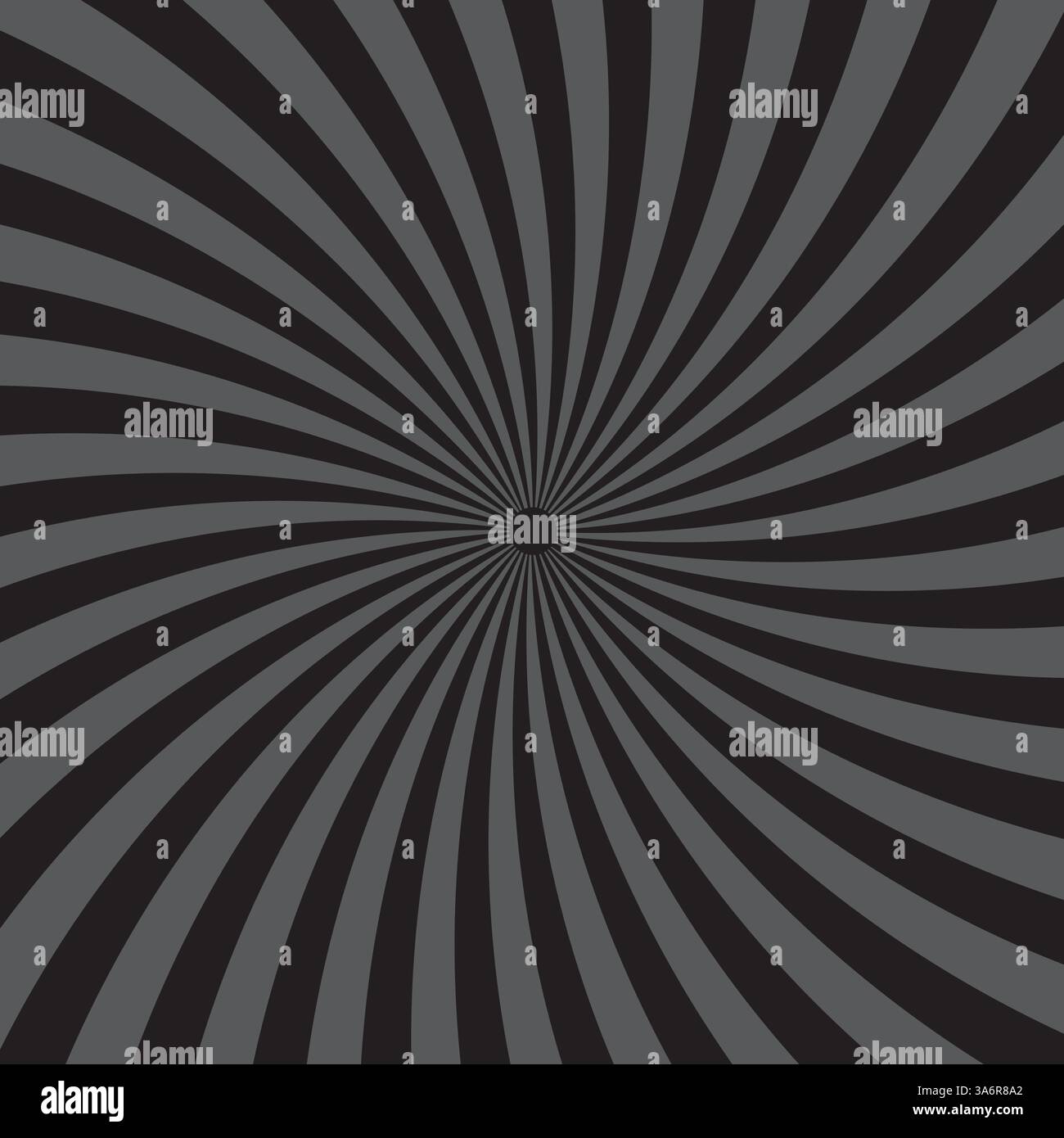 Black radial burst. Hypnotic stripe pattern. Converging motion lines. Abstract dynamic background. Stock Vector