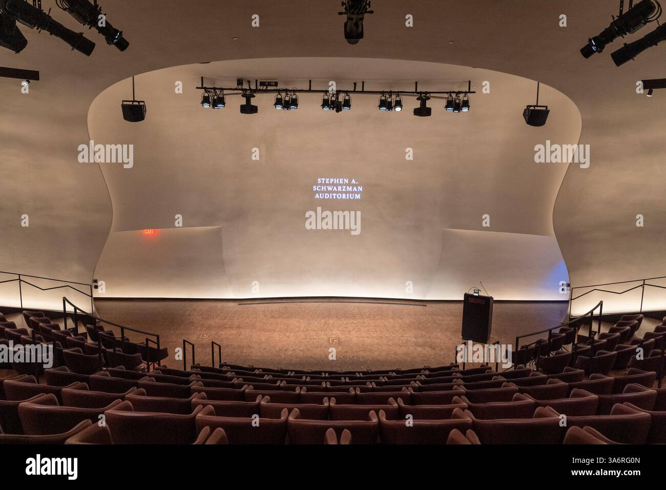View of interior of auditorium built underground as a new addtion of ...