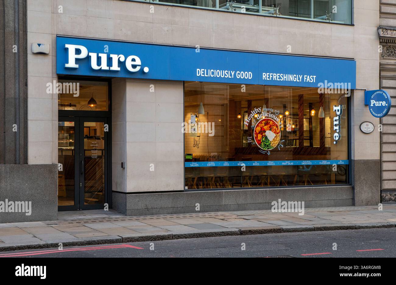 Pure Uk London, UK - March 23, 2024 : Pure freshly made healthy food chain ...
