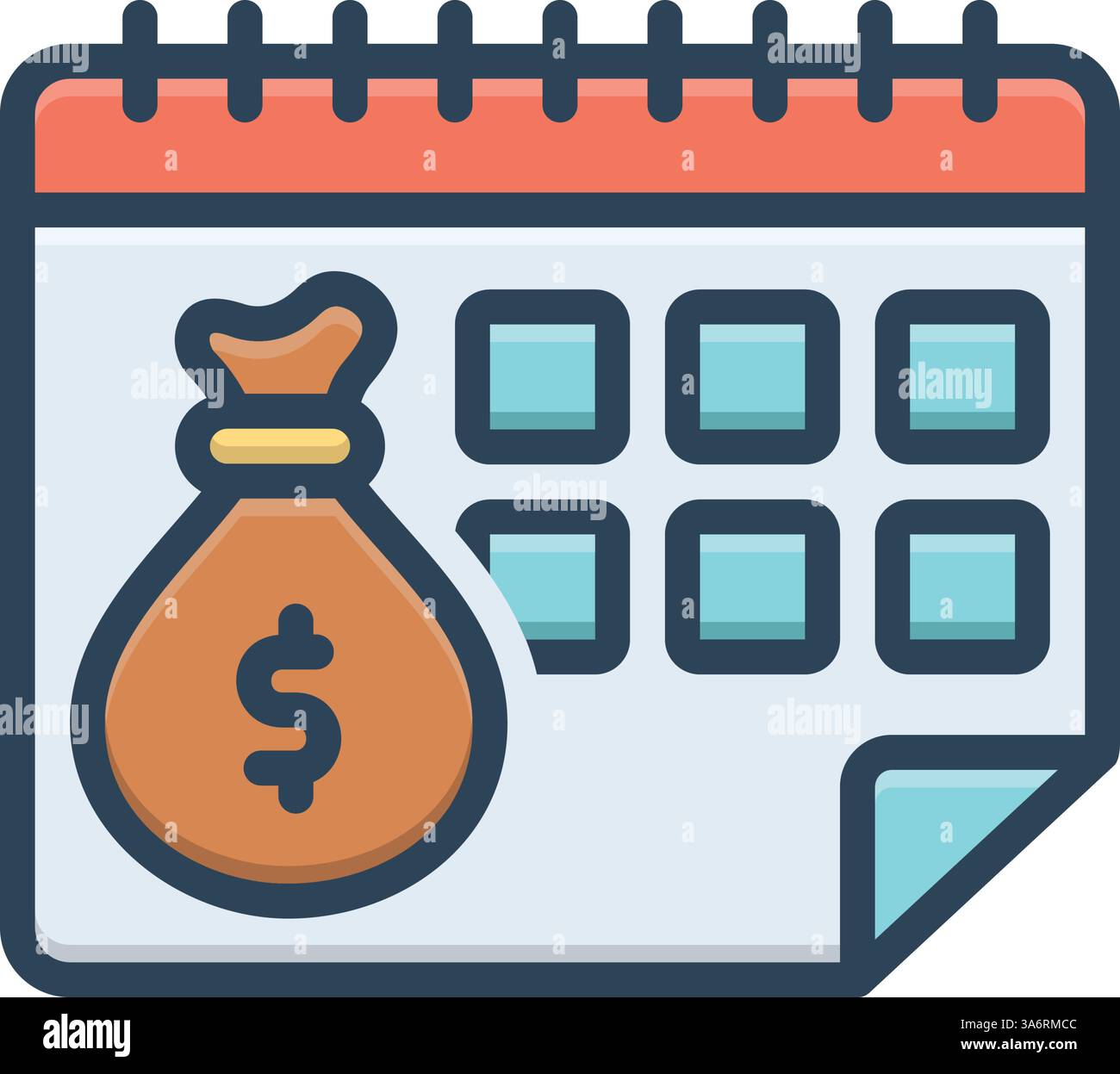 Icon for payday, agenda Stock Vector