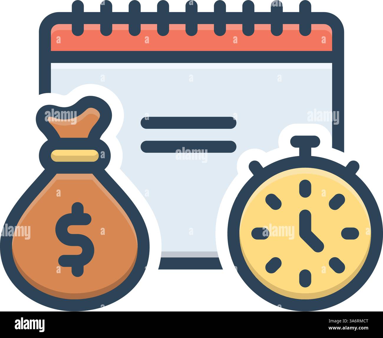 Icon for payday, agenda Stock Vector