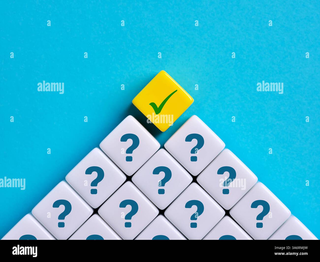 Uncertainty Cube Answer management hi-res stock photography and images - Alamy