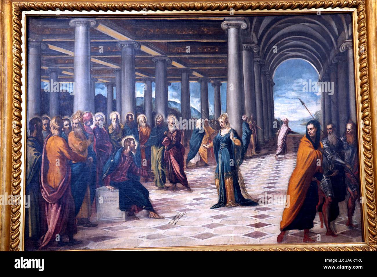 Painting titled Christ and the Adulteress hanging in Palazzo Barberini ...