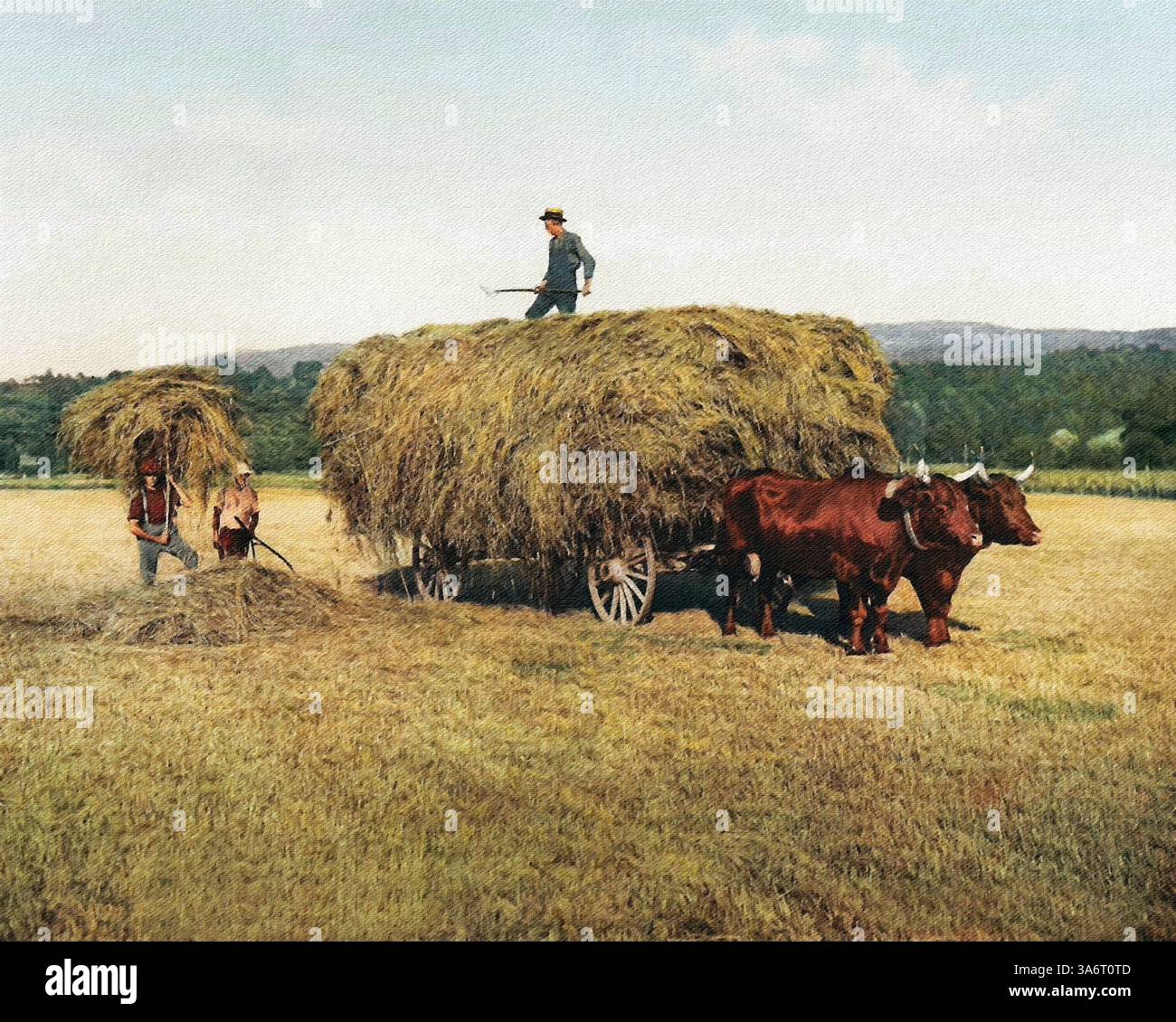 New england farm painting hi-res stock photography and images - Alamy