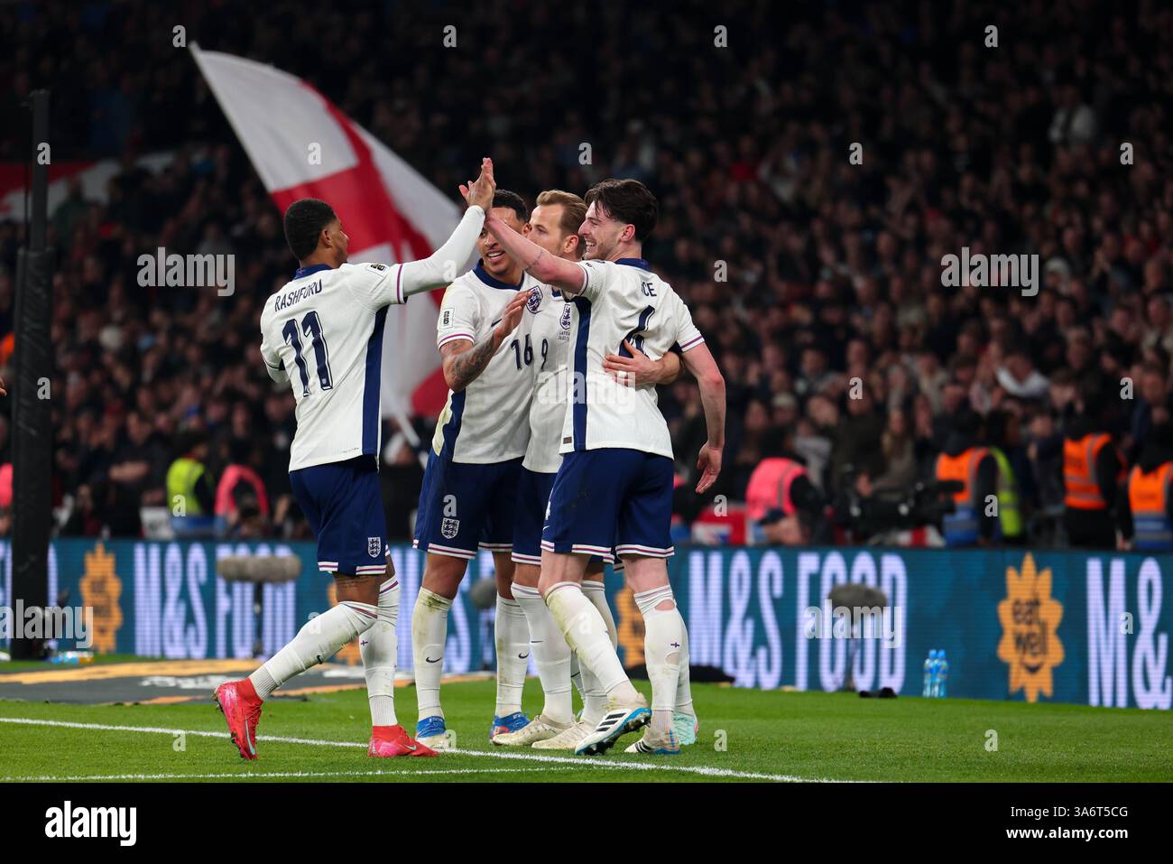 Harry Kane Of England Celebrating Scoring Englands Seconds Goal With 