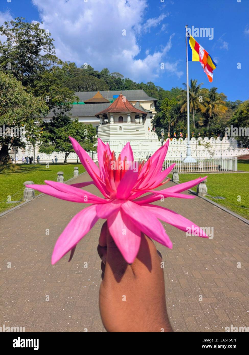 The Temple of the Sacred Tooth Relic - Smartphone Captured Stock Image