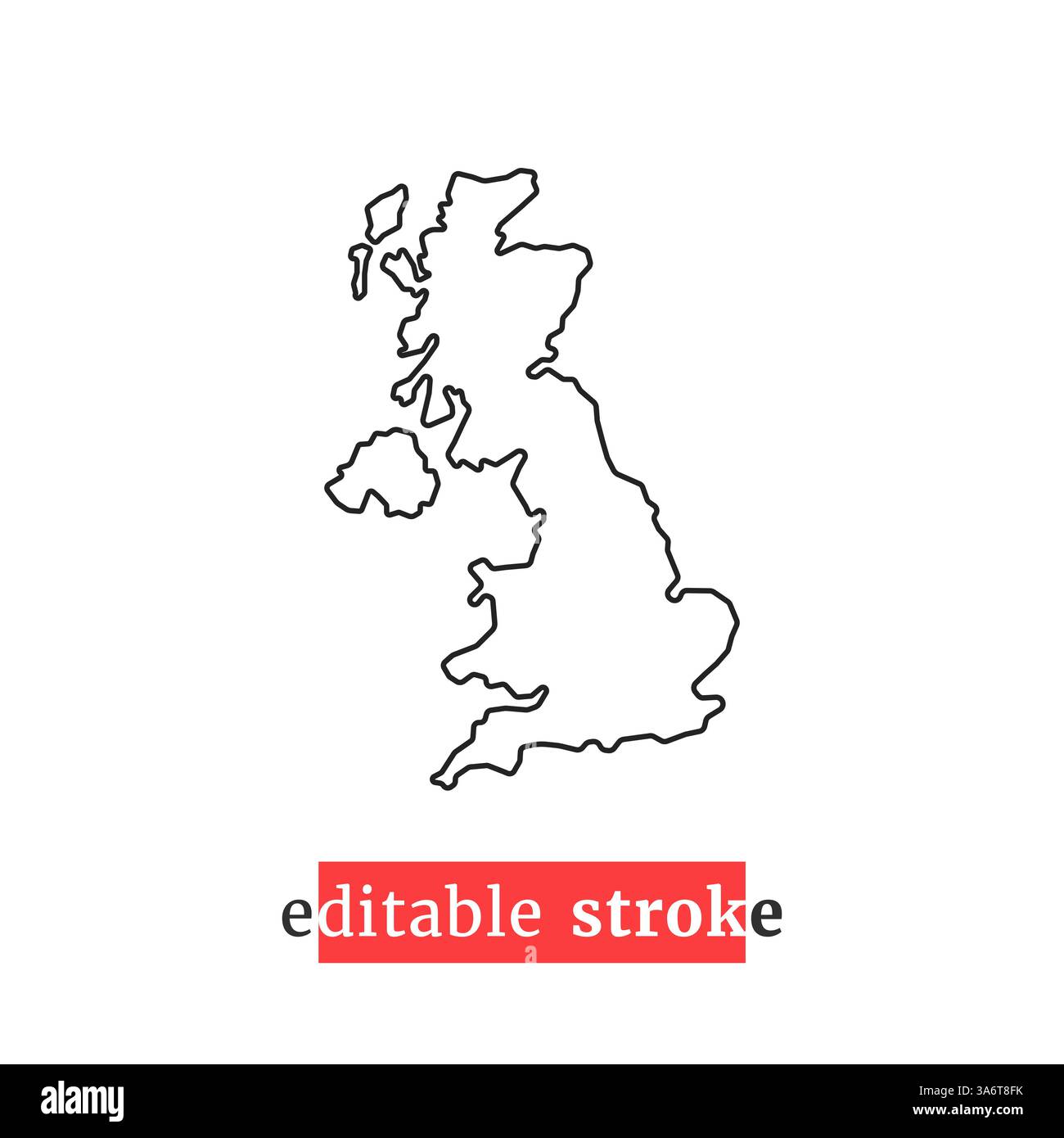 minimal editable stroke great britain icon Stock Vector