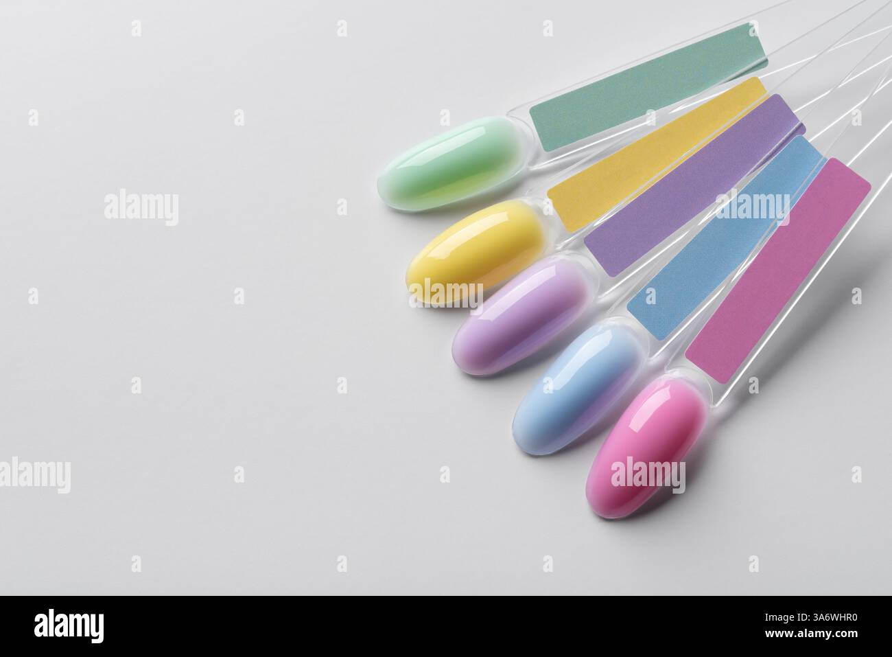 Nail Color Sample Background Pastel nail polish swatches hi-res stock photography and images - Alamy