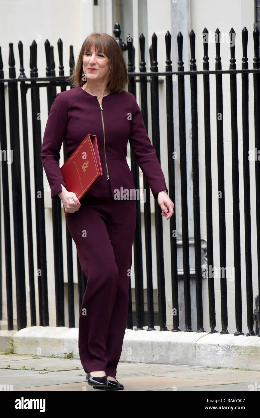London UK 26th March 2025. Chancellor of the Exchequer Rachel Reeves MP ...
