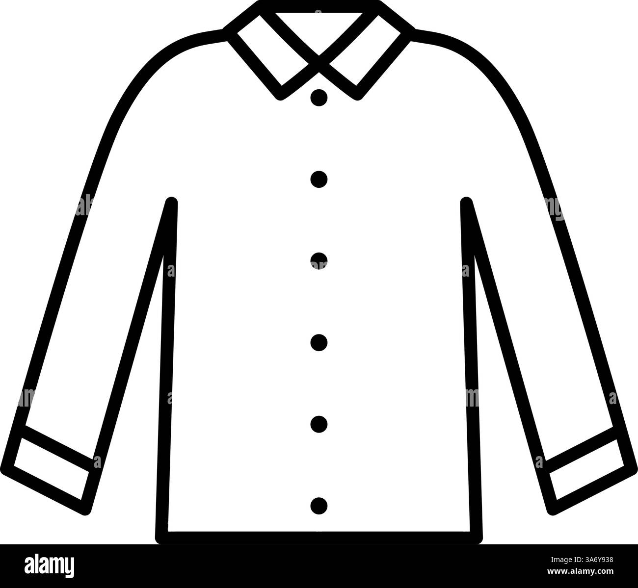 Collared shirt illustration Black and White Stock Photos & Images - Alamy