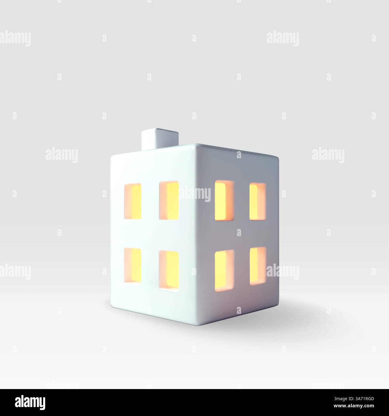 3d white house building isolated Stock Vector Image & Art - Alamy