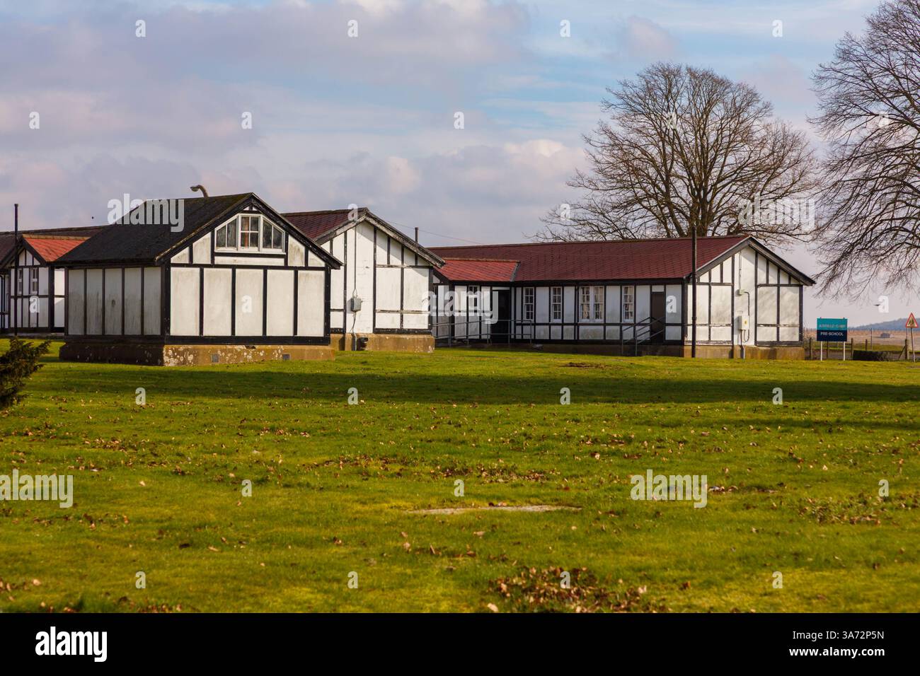 RFC Royal Flying Corps RAF Netheravon Military buildings from WW1 the Great War Stock Photo