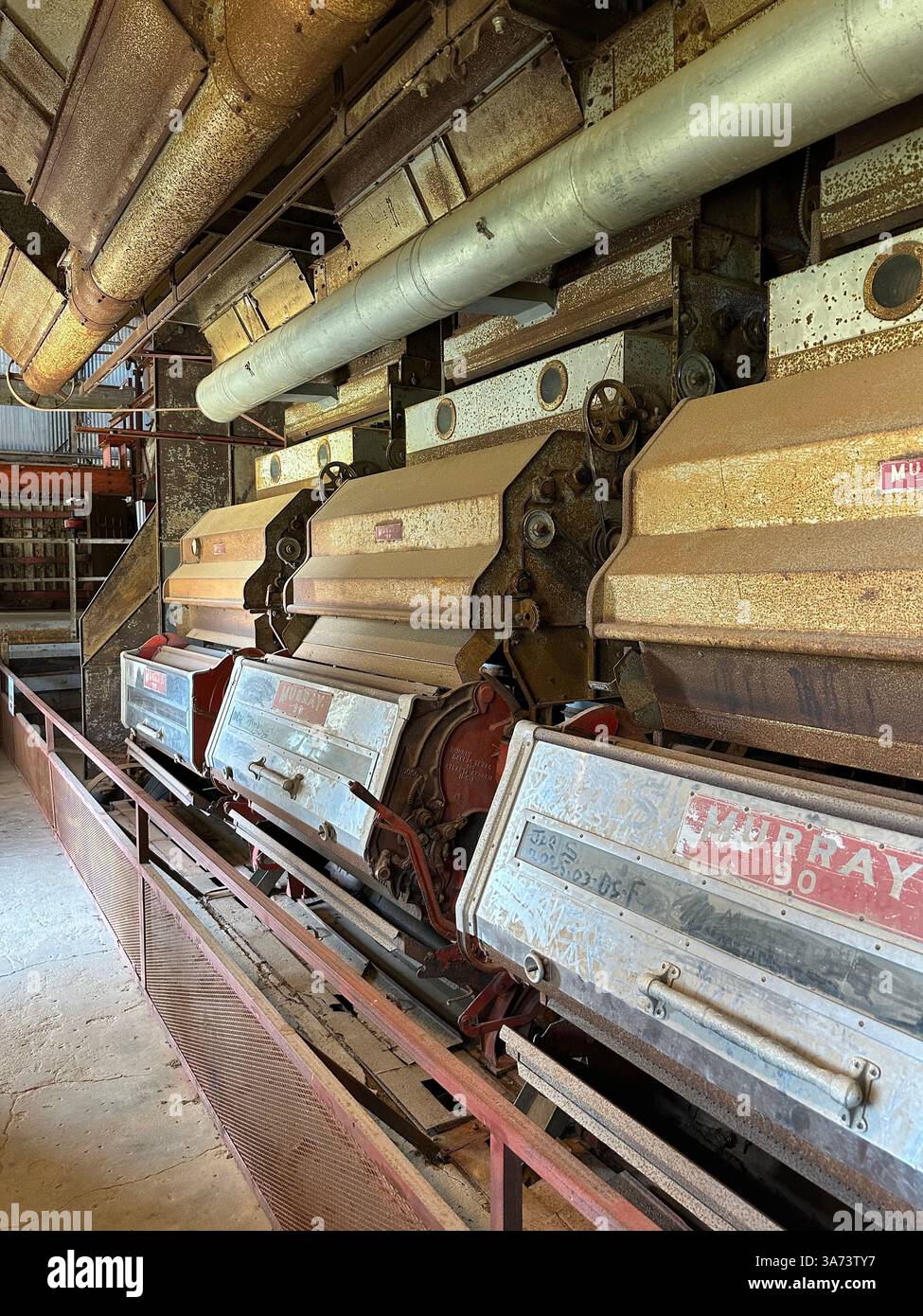 USA Mississippi near Cleveland a vintage cotton gin at the Dockery Farm where it is said it the place for the birthplace of Blues music - Smartphone Captured Stock Image