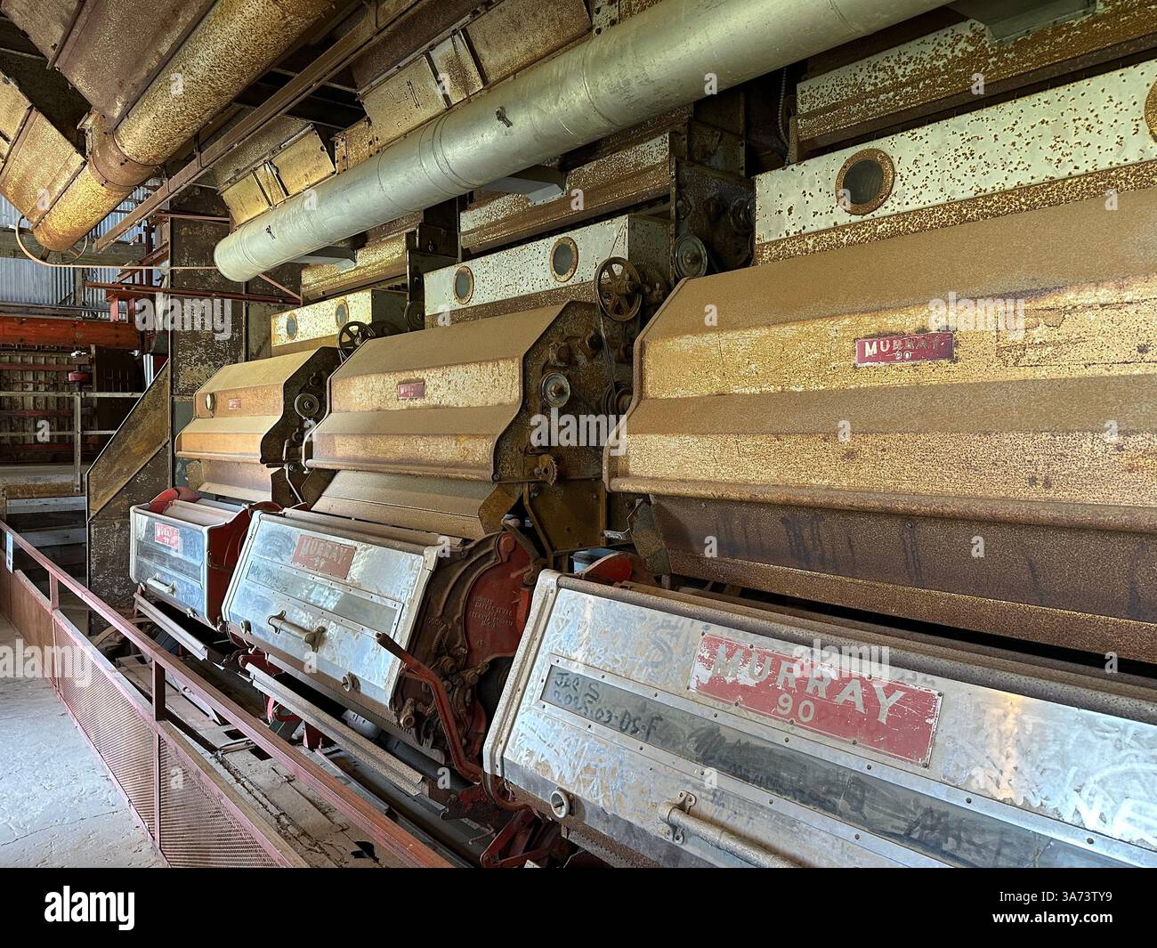 USA Mississippi near Cleveland a vintage cotton gin at the Dockery Farm where it is said it the place for the birthplace of Blues music - Smartphone Captured Stock Image