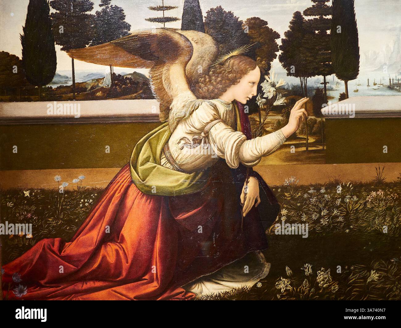 The Archangel Gabriel's annunciation to Mary, 1472 Leonardo Da Vinci ...