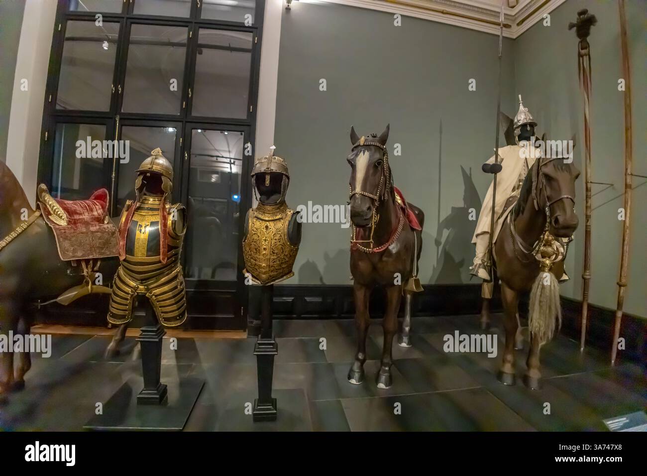 Imperial Armoury of Austria in Vienna. Medieval ages knights armor ...