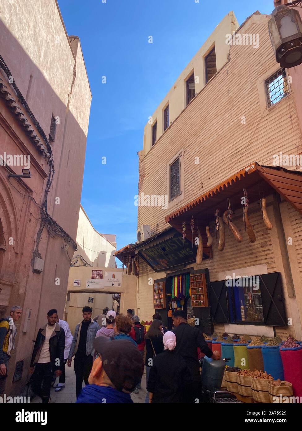 Exploring the Heart of Marrakech – Streets, Souks, Culture - Smartphone Captured Stock Image