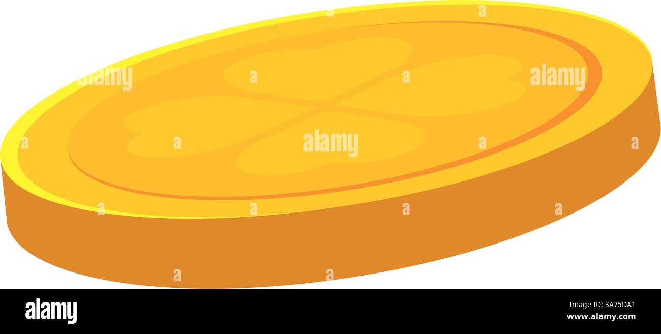 Shiny gold coin clover hi-res stock photography and images - Alamy