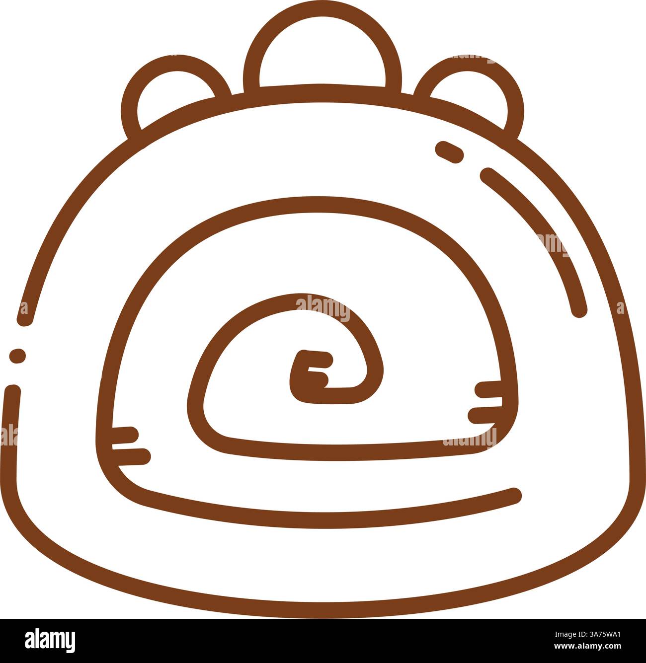 Swiss roll cake icon. Vector Stock Vector