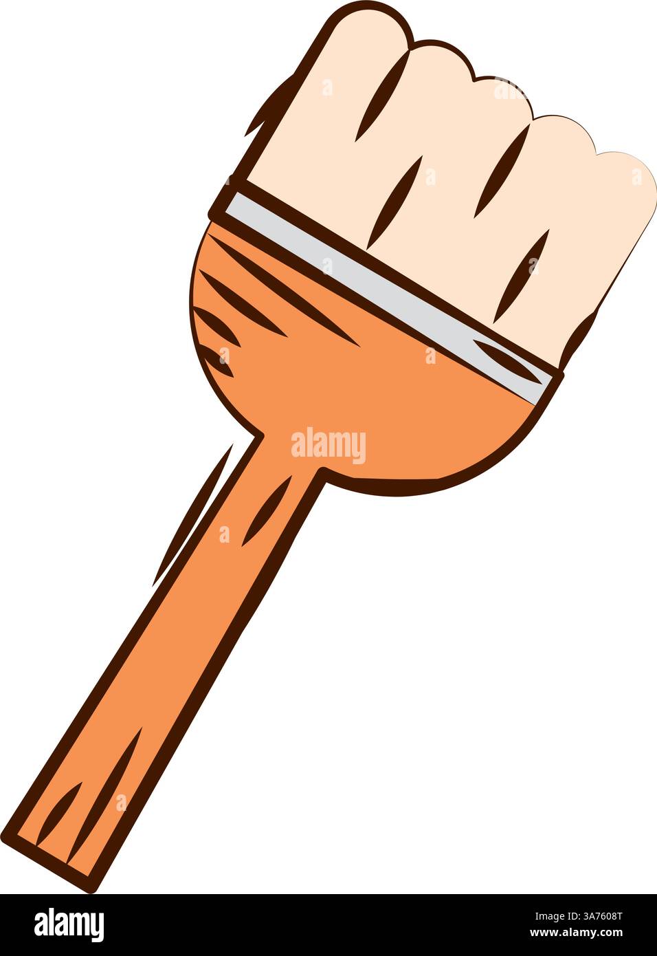 Pastry brush color icon. Vector Stock Vector