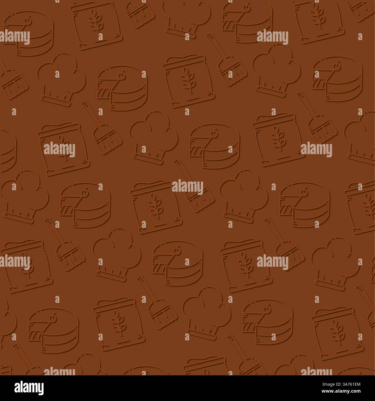 Embossed cake baking icons. Vector Stock Vector