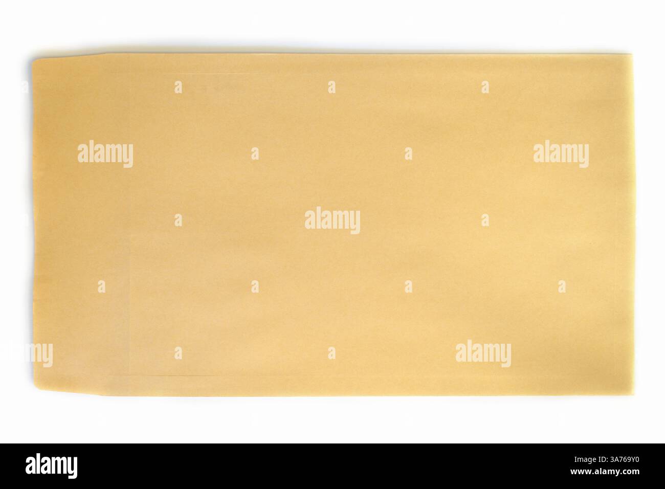 Brown craft envelope isolated on white background Stock Photo